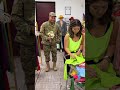 Army husband surprises his wife as a baby!❤️ #Shorts