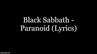 Black Sabbath - Paranoid (Lyrics HD) chords