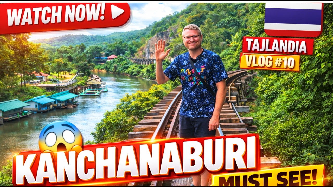 Tajlandia na skuterze 🇹🇭 Kanchanaburi, świątynie, jaskinie i Most Śmierci | Niezapomniana przygoda