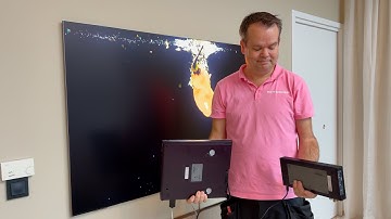 2025 Samsung 75" QN990F Neo QLED 8K MiniLED TV unboxing and wall mounting on a sliding door