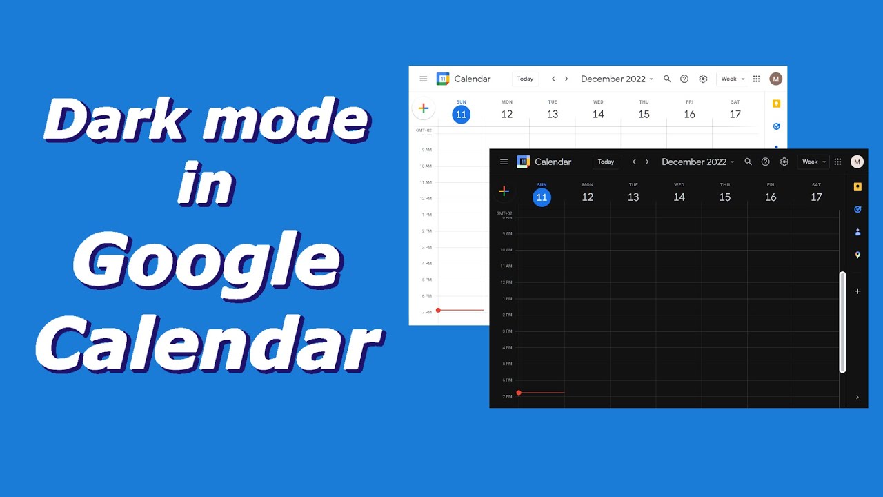 Google Calendar Dark theme How to enable or disable dark mode in