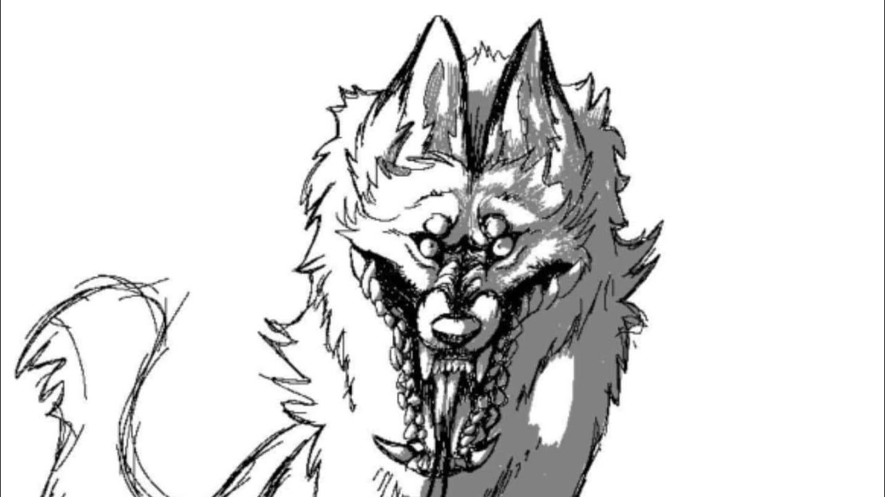 Creepy wolf drawing! 