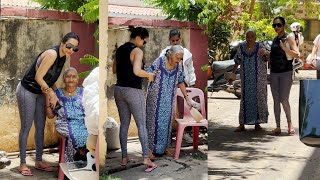 Watch How Malaika Arora Taking Care Of Old Lady Outside Gym Sweet Gesture Beauty With Golden Heart❤️