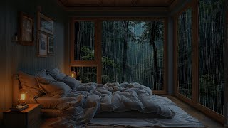 HEAVY RAIN Sounds For Sleeping ⛈ Stress Relief, Deep Sleep, Healing with Rain and Thunder Sounds