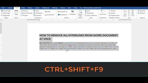 How to remove all hyperlinks from Microsoft Word Document