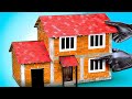 DIY Mini House From Mini Bricks | BRICKLAYING CRAFTS and MINIATURE WORLD!