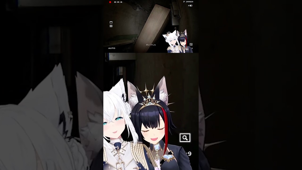 びっくりして思わずフブさんの後ろに隠れてしまうフブミオがてぇてぇ