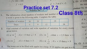 Practice set 7.2 Class 8th Maths