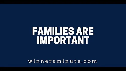 Families Are Important | The Winner's Minute With Mac Hammond