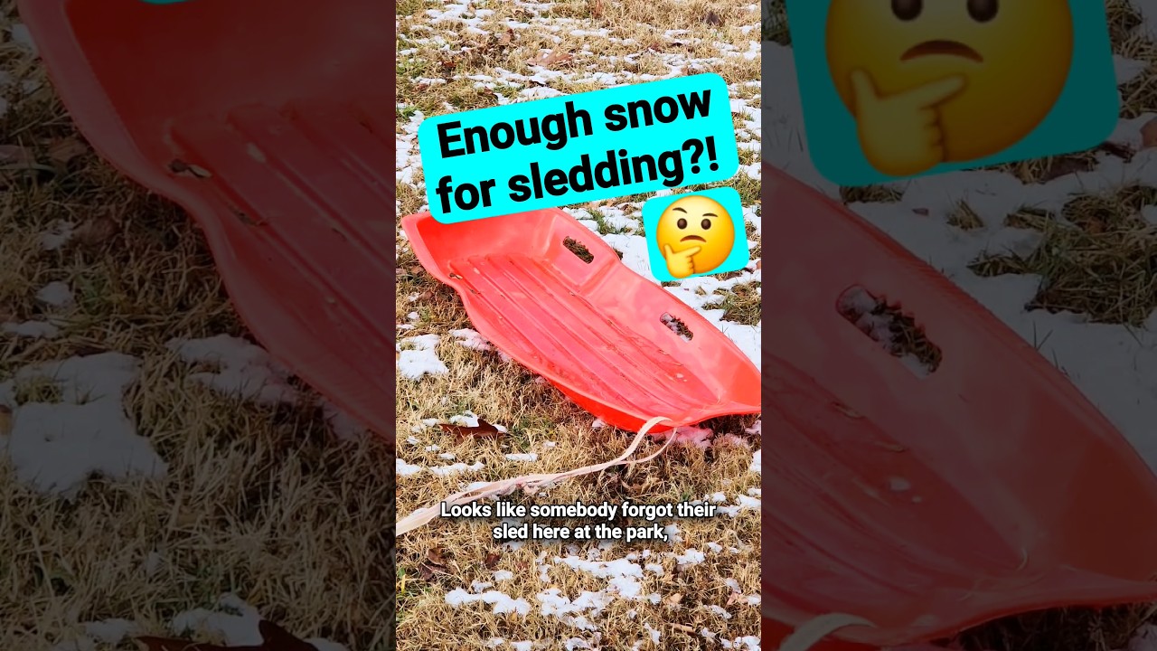 Sledding on 0.1 inches of Snow?! 