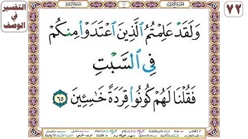 ولقد علمتم الذين اعتدوا منكم في السبت فقلنا لهم كونوا قردة خاسئين - سورة البقرة آية 65 - بصوت الحصري