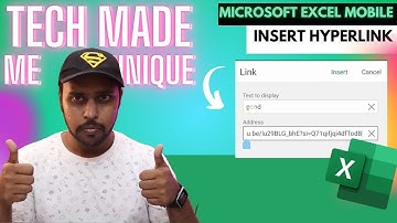 How to insert hyperlink in Microsoft excel mobile | insert hyperlink on Microsoft excel mobile