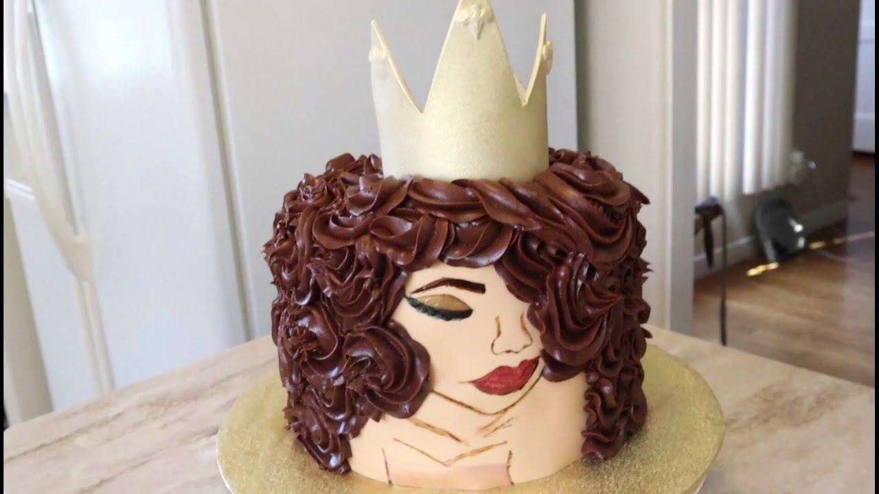 Curly Hair Queen Cake Tutorial YouTube
