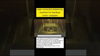 Laser Correction Balancing Machine For Hairdryer Motor Complete