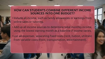 How Can Students Combine Different Income Sources Into One Budget? - Budgeting as a Student