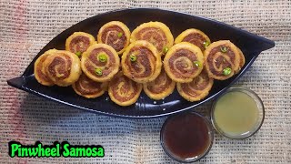 नए स्टाइल का बहुत आसान समोसा की रेसिपी/Easy samosa recipe/Pinwheel samosa recipe at home/Samosa