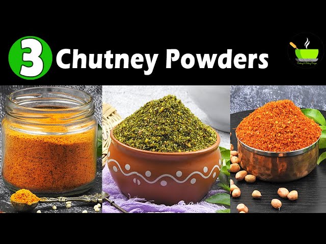 3 Easy Dry Chutney Powder Recipes | Chutney Podi Recipes| South Indian Style Healthy Chutney Powder | She Cooks