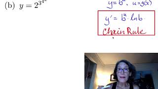 Differentiating a Composite Exponential Function With the Chain Rule