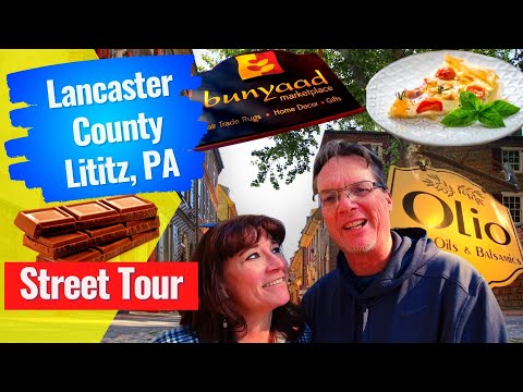 Lancaster County - Lititz Pa - Coolest Small Town in America - Street Tour Lititz Pennsylvania