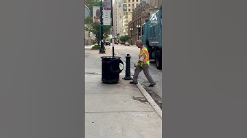 Chicago Worker Nails Trash Can Trick Shot | People Are Awesome #shorts