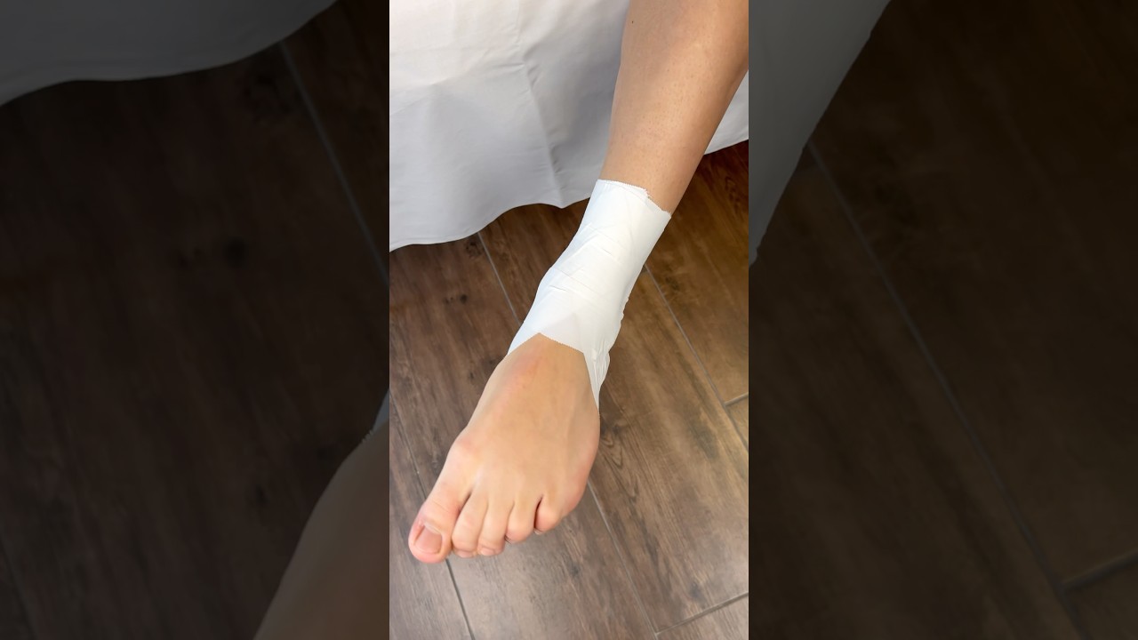 Szybkie unieruchomienie kostki mocną taśmą Spophy Athletic Tape – stabilność przede wszystkim.