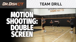 Team Basketball Shooting Machine Drills: Double Screen Action Team Basketball Shooting Machine Drills: Double Screen Action