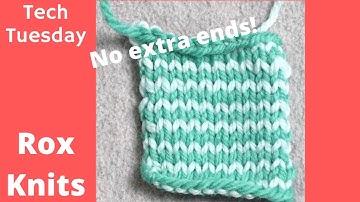 One Row Stripes Without Cutting the Yarn // Technique Tuesday