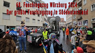 68. Faschingszug Würzburg 2024 Der größte Faschingszug in Süddeutschland Unterwegs mit Justus König