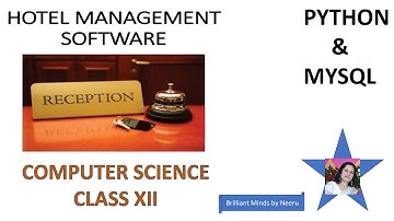 HOTEL MANAGEMENT SYSTEM Project in PYTHON & MYSQL  Class XII-Project Development in PYTHON & MYSQL