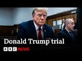 Trump in the dock  jury told of criminal conspiracy to pay hush money to porn star  bbc news
