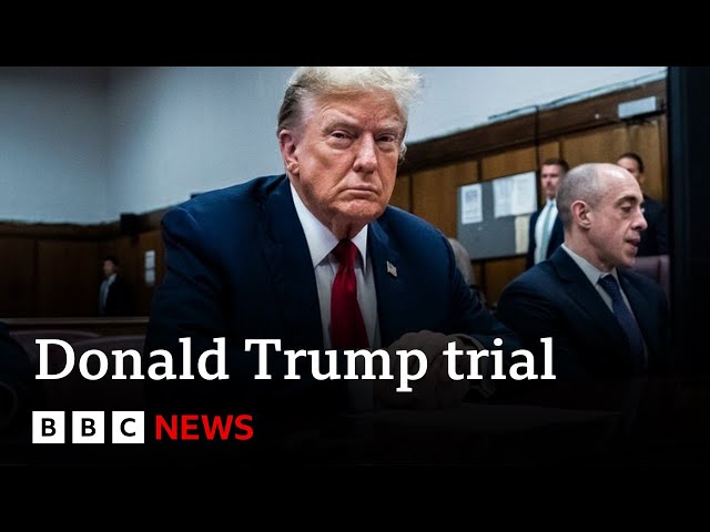 Trump in the Dock - Jury told of “criminal conspiracy” to pay hush money to porn star | BBC News