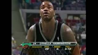 Othella Harrington Rumbles His Way to 25 Points vs. Pistons (2000)