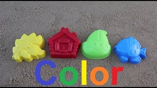 Learn Colors for Children colored sand molds/ Учим цвета играем c малышом