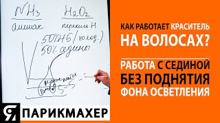 Работа с сединой без поднятия фона осветления. Как работает краситель на волосах?