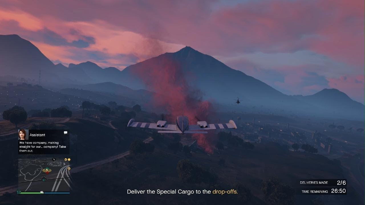 Selling CEO Cargo Crates With Plane & NPC Buzzard Tried To Grief Me - GTA Online