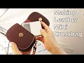 70 [Leather Craft] Making Leather Mini Crossbag / [가죽공예] 미니 크로스백 만들기 / FREE PATTERN