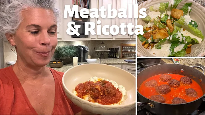 Homemade Meatballs with Ricotta and Caesar Dressin...