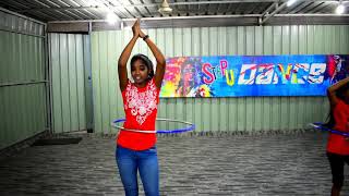 Lean on song with hula hooping dance