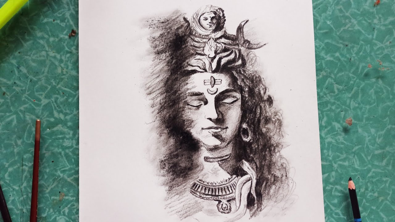 Pencil Sketch of Shiv Shankar Ji  DesiPainterscom