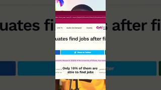 Unbelievable! Only 10% of Graduates are able to find Jobs in Ghana 😳 - Why Start Freelancing #short