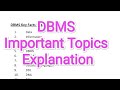 Dbms key facts explanation