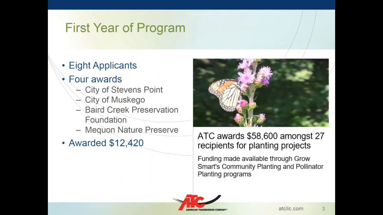ATC's Pollinator Grant Program YouTube
