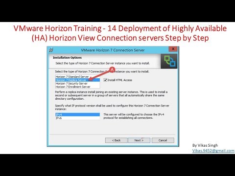 VMware Horizon Training | 14 - Deployment of Highly Available (HA) Horizon View Connection Servers