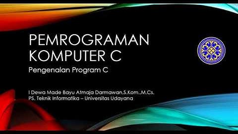 Pengenalan Bahasa Pemrograman C