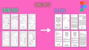 TIMELAPSE | UX Design Challenge #3 Pt.2 - Converting Paper Wireframes into digital ones on Figma
