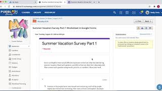 Submitting Assignments with Google Forms on Schoology