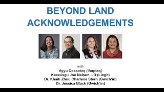 Beyond Land Acknowledgements