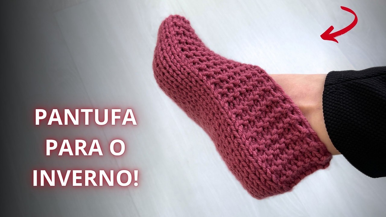 ЛЕГКИЕ И БЫСТРЫЕ ВЯЗНЫЕ ТАПОЧКИ НА ЗИМУ