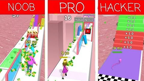 NOOB vs PRO vs HACKER - Run Of Life Gameplay