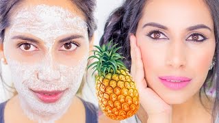 DIY Pineapple GLOWING SKIN Face Mask Pack (Natural Skin Care Home Remedy) Himani Wright
